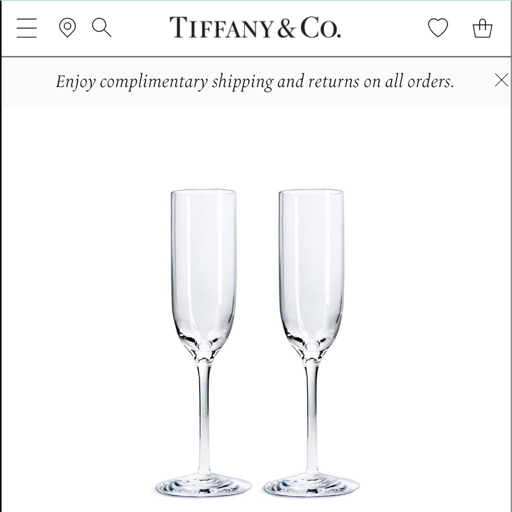 Tiffany & Co champagne glass set